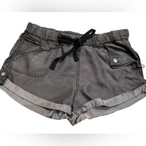 Fox Women’s Size Medium Elastic Waist Tencel Shorts in Gray with Fox Logos